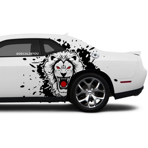 fierce Lion Side Graphic Includes Driver & Passenger Challenger 2008 - Current.