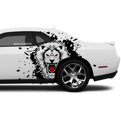 fierce Lion Side Graphic Includes Driver & Passenger Challenger 2008 - Current.