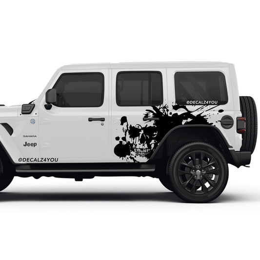 Large Skull Side Graphic Includes Driver & Passenger Wrangler 2018 - Current