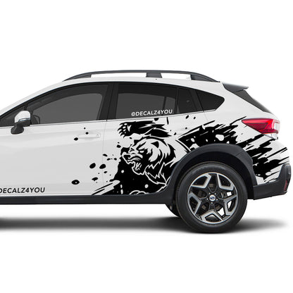 Angry Grizzly Side Graphic Includes Driver & Passenger Crosstrek 2018 - 2020