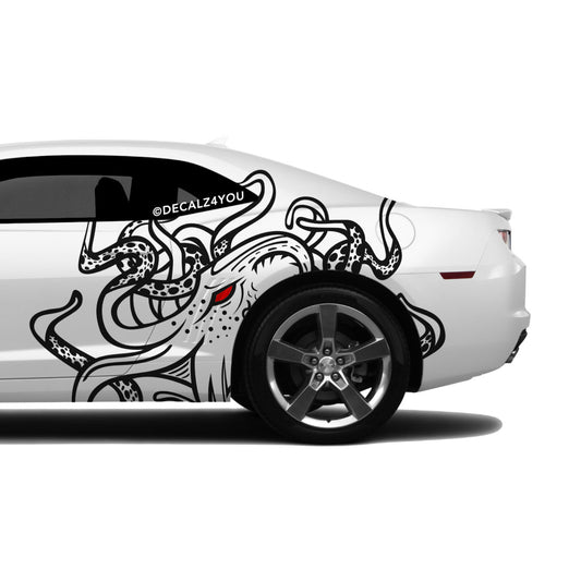 Large Kraken Side Graphic Includes Driver & Passenger Camaro 2010 - 2015
