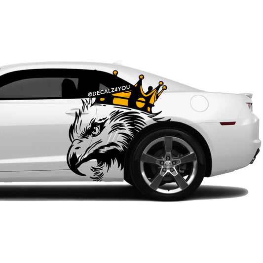 Large King Eagle Head Side Graphic Includes Driver & Passenger Camaro 2010 - 2015