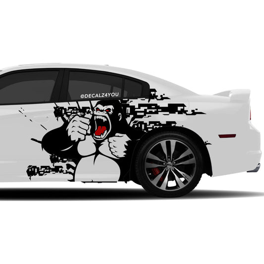 Angry Gorilla Side Graphic Includes Driver & Passenger Charger 2011 - 2014