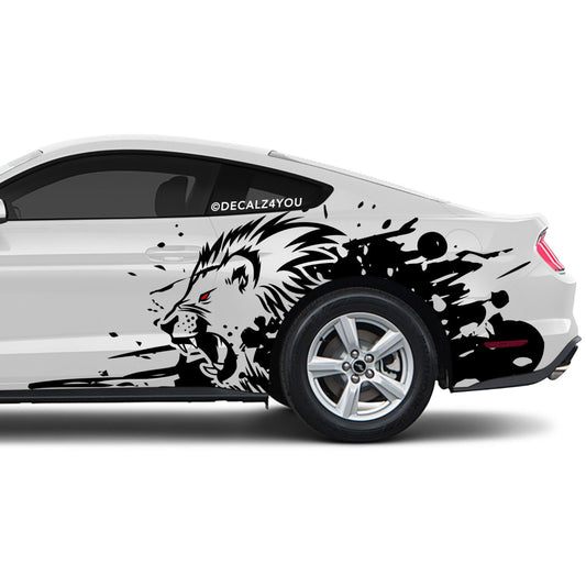 XL Lion Side Graphic Includes Driver & Passenger Mustang 2015 - Current