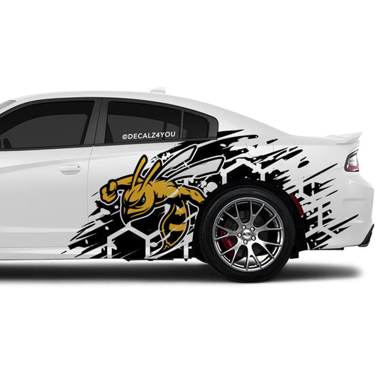 Angry Large Hornet Side Graphic Includes Driver & Passenger Charger 2015 - Current