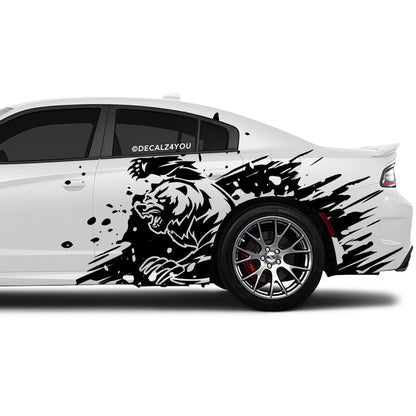 Angry Grizzly  Side Graphic Includes Driver & Passenger Charger 2015 - Current