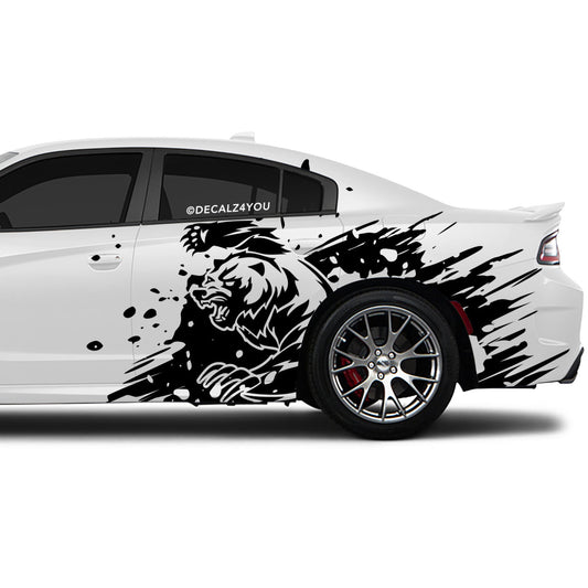 Angry Grizzly  Side Graphic Includes Driver & Passenger Charger 2015 - Current