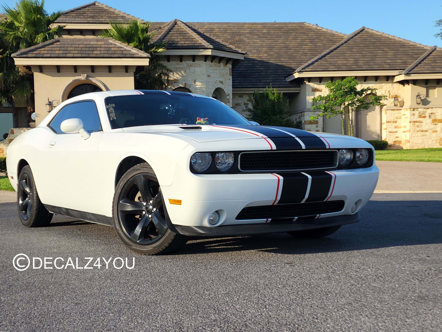 Challenger 2008-2014 Racing Stripes Dual 10" & PIN Stripe (Rally stripe).