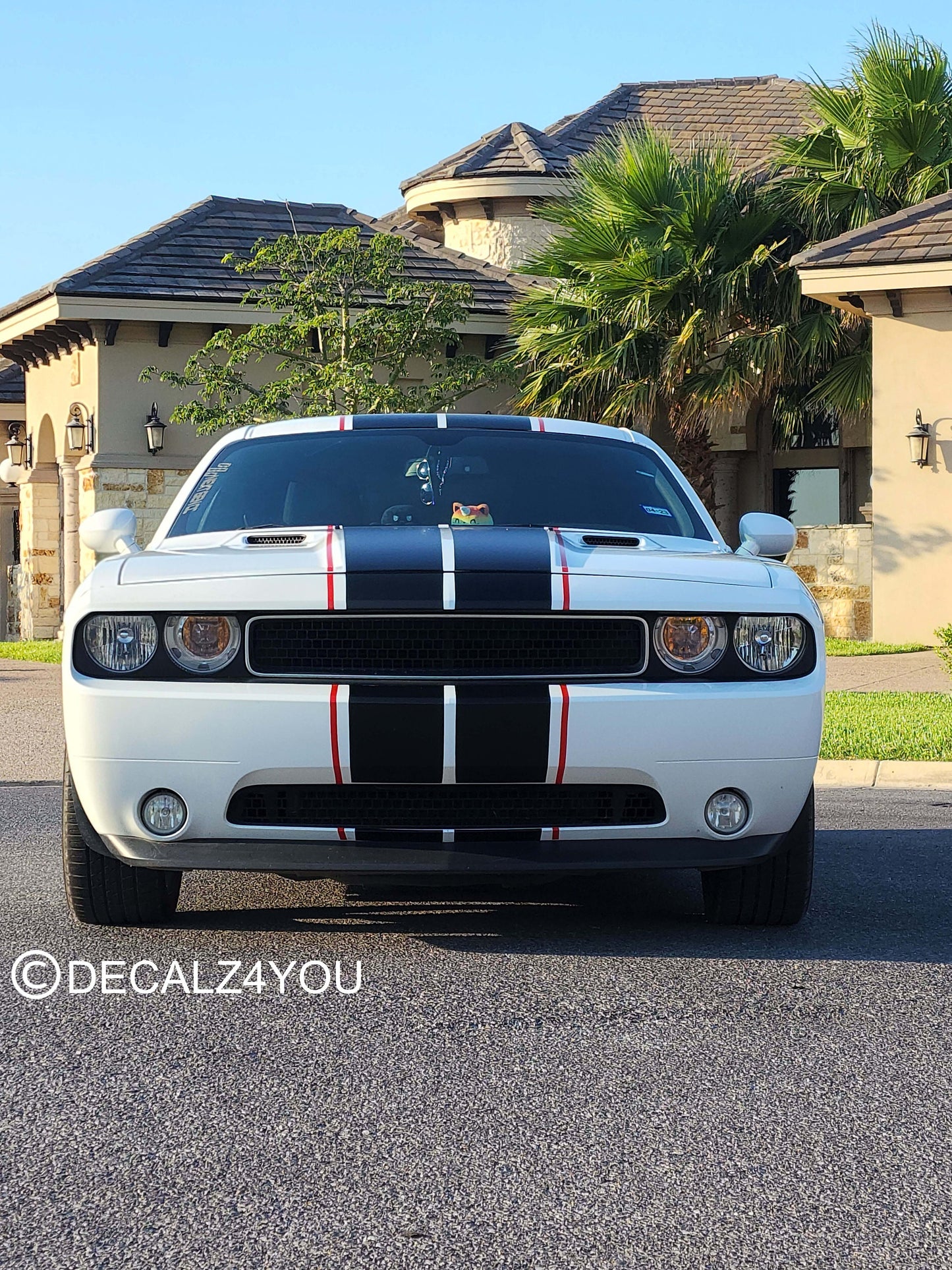 Challenger 2008-2014 Racing Stripes Dual 10" & PIN Stripe (Rally stripe).
