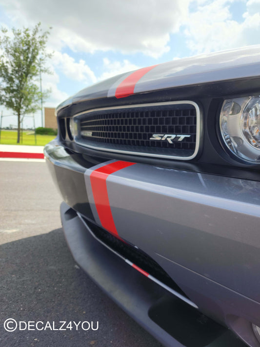 Fat Racing Stripe Challenger 2008-2014 Machine Cut To Size No Trimming Needed.
